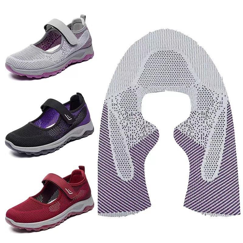 

2025 direct supply 3D fly knitting mother shoes upper knitted upper Velcro help surface work in progress support sample design