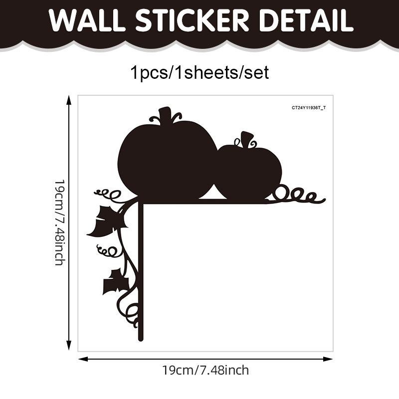 New Halloween Door Frame Decoration Sticker Witch Hat Pumpkin Wall Sticker Switch Sticker PVC Self-adhesive Sticker