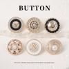 5pcs Plastic Pearl Point Oil Button Coat Trench Coat Pajamas Decorative Buttons Sweater Cardigan Jacket High Buttons