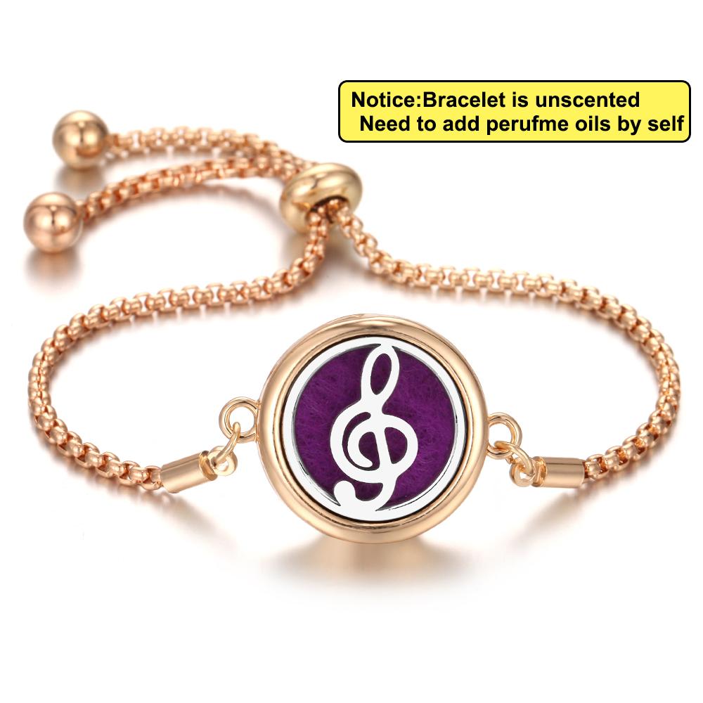 New Aromatherapy Diffuser Bracelet Essential Oil Diffuser Bracelet Alloy Stainless Steel Perfume Aroma Locket Bracelet for Women