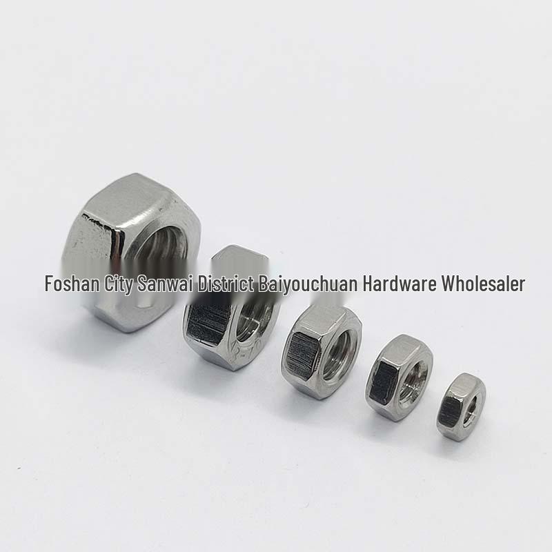 304 Stainless Steel Hex Nut M1-M8 Screw Cap