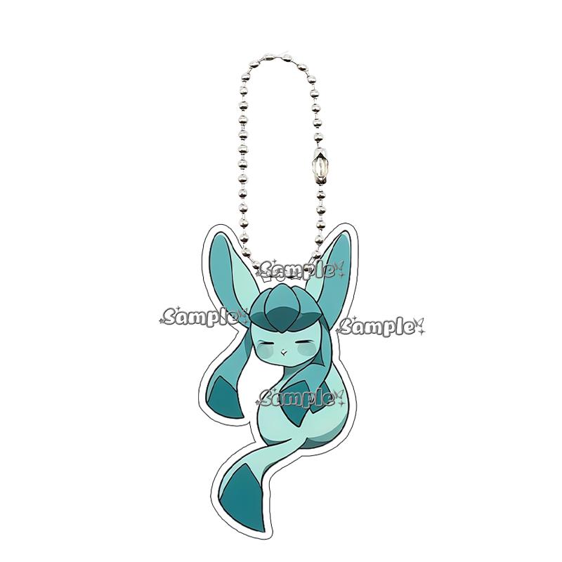 PKM Umbreon Jolteon Glaceon Vaporeon Eevee Anime Cartoon Accessory Acrylic Keychain Backpack Decoration Charm Pendant Gifts Toys