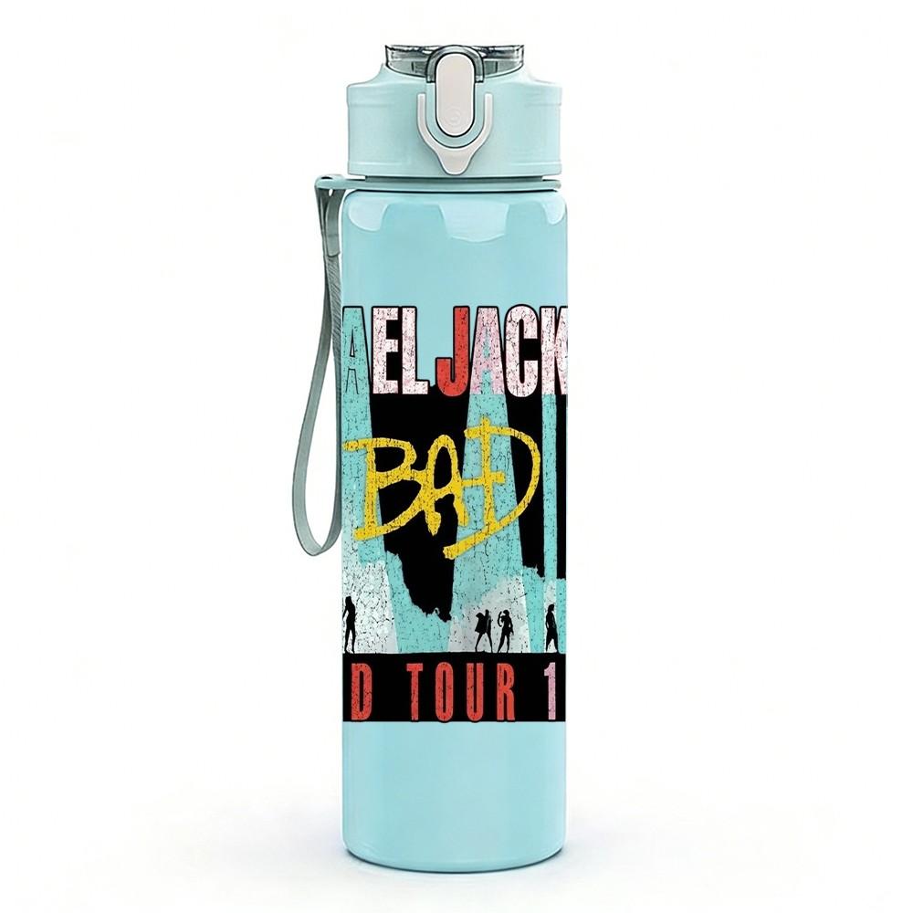 1 ks Michael Jackson 750ml sportovní láhev na vodu nepropustné víčko se slámkou venkovní kancelář domov