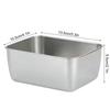 1PC Stainless Steel Food Storage Container Rectangle Dish with Cover Noodles Fruit Tray Lunch Box Thick Refrigerator Organizer