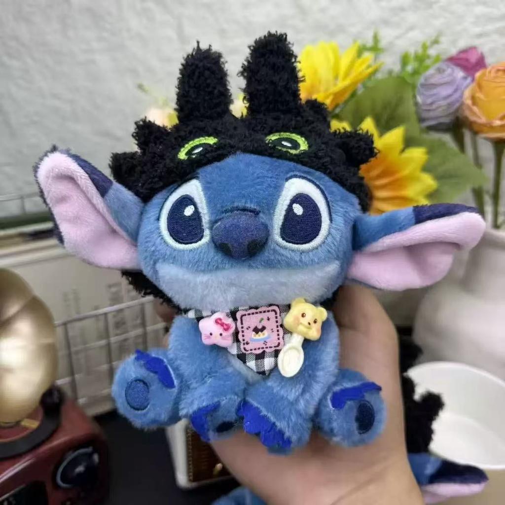 's new Stitch × toothless boy fit doll keychain cartoon plush doll ornament doll