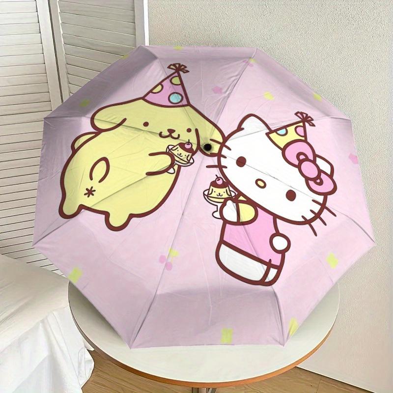 1pc Hello Kitty Birthday Celebration Umbrella with Plastic Handle,Suitable for All Seasons Home Travel Outdoor UmbrellaSanlio564