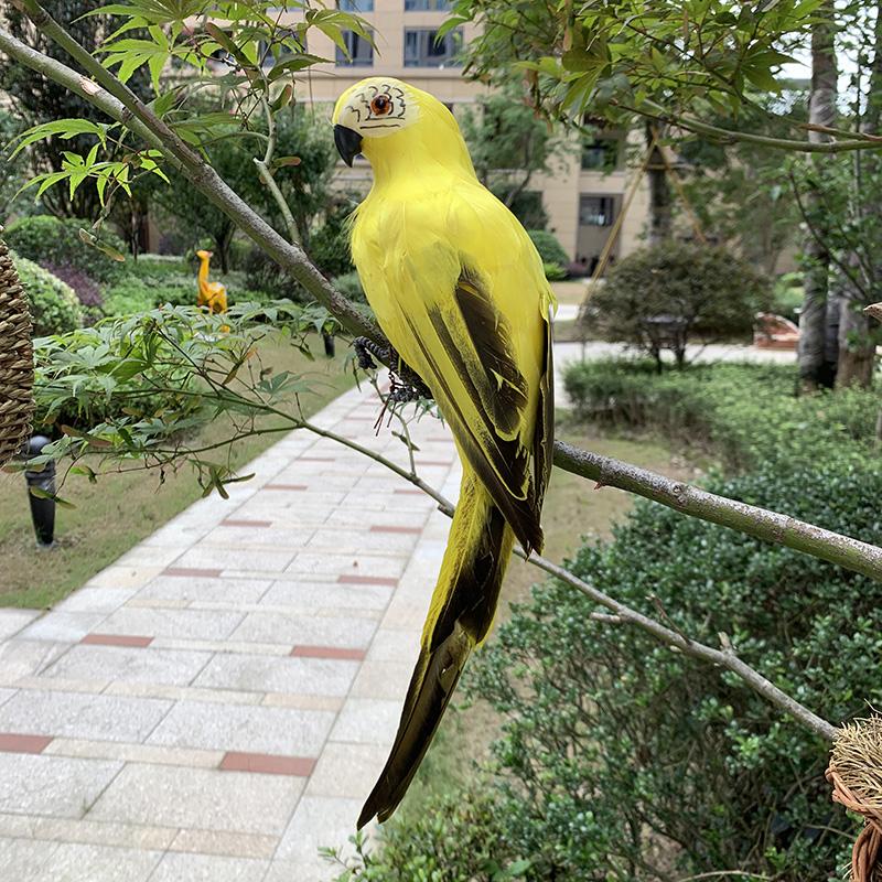 25/35cm Simulation Parrot Garden Decoration Creative Lawn Figurine Ornament Animal Bird Outdoor Garden Party Prop Decoration