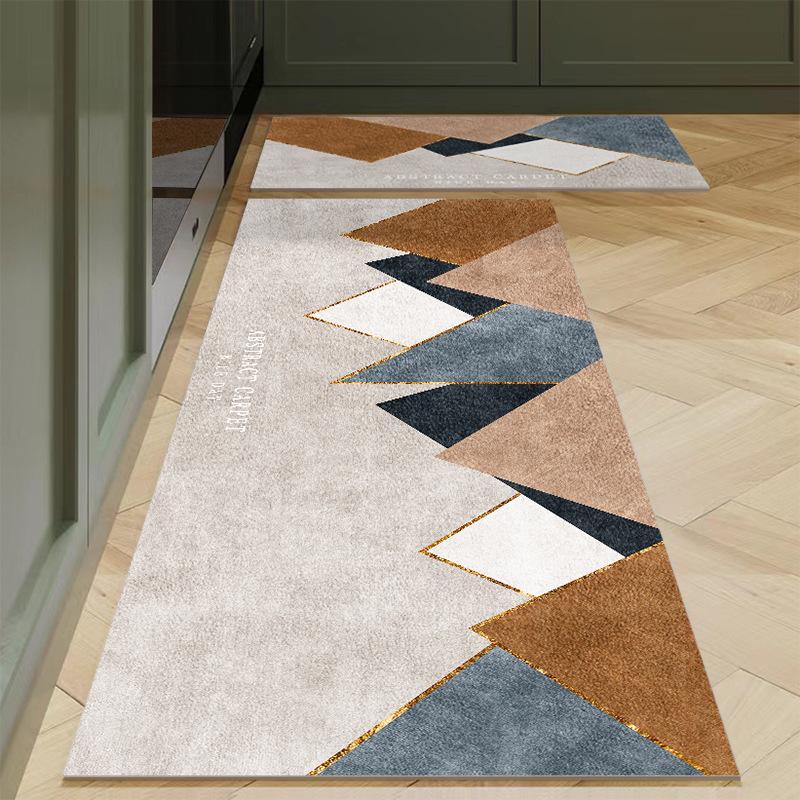 Anti Fatigue Kitchen Rugs, OneHouse Marble Print Waterproof Non-Slip Thick Cushioned Kitchen Mat Heavy Duty Comfort Standing Mat for Kitchen