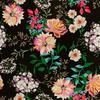 Royal Velvet Fabric Polyester For Sewing - Motif Wildflowers