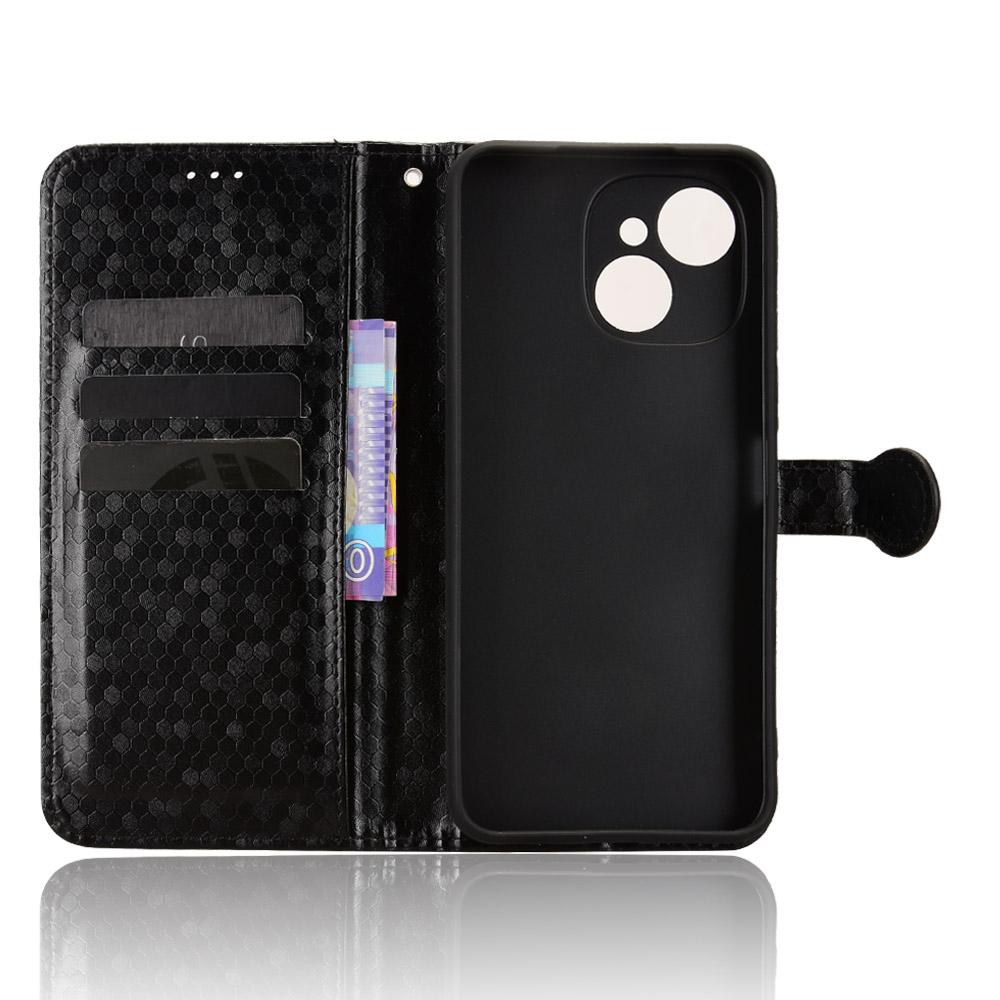 For TECNO Spark 40C Wallet Case Dot Pattern Imprint PU Leather Phone Cover with Wrist Strap