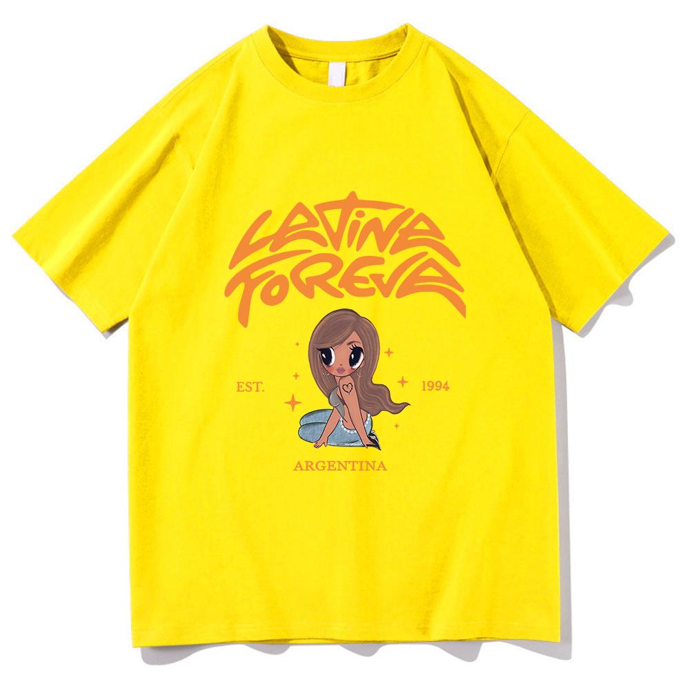 Fashion Karol G LATINA FOREVA T Shirt 2025 New Song Retro Men/women Clothing Harajuku Clothes Summer Cotton Graphic T Shirts