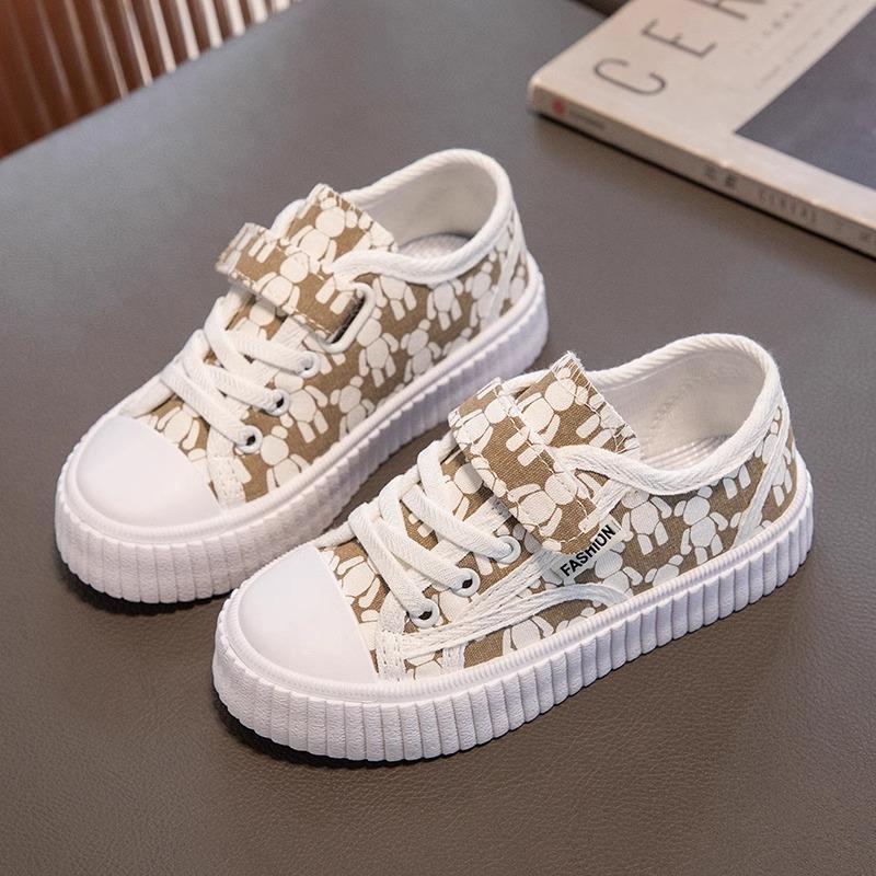 

Полотняне взуття для дівчаток Весна та осінь Нове середнє та велике дитяче взуття на м’якій підошві Одинарне взуття Спортивне взуття Модне протиковзке взуття 37 дубильна кора