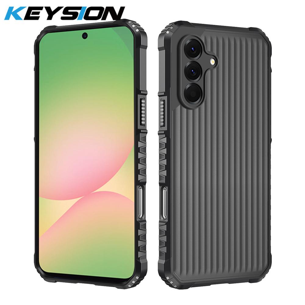 KEYSION Wytrzymałe, odporne na wstrząsy etui na telefon Samsung S23 S24 S25 Ultra Silikon+PC Półprzezroczysta matowa osłona dla Galaxy S25 S21 FE