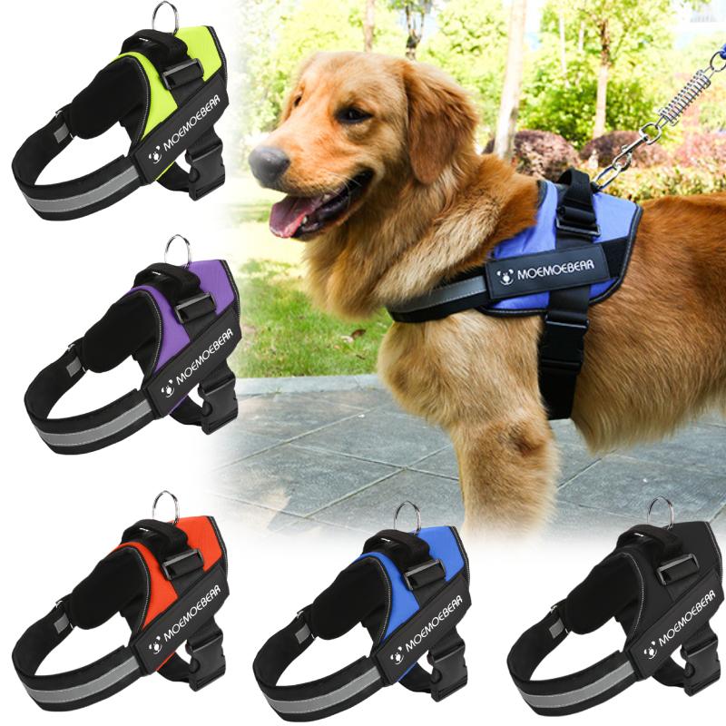 Reflective Dog Harness Pet Vest Puppy Lead Oxford Puppy Outdoor Walking Strap