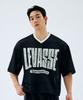 Leubase Oversized Mesh V-Neck Tee_Black