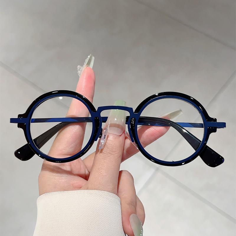 Vintage Round Glasses Men Punk Design Blue Light Blocking Optical Frames New Retro Fashion Non-prescription Eyeglasses