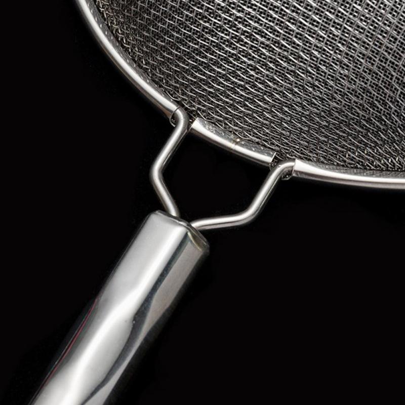 304 Nerezový cedník pro domácnost Háček s dvojitým uchem Pevná rukojeť Křížově tkaná síťovina Filtr Kuchyň