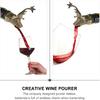 Happyyami 1pc Elk Head Wine Pourer Decorative Bottle Stopper Retro Zinc Alloy Spout for Smooth Pouring Premium Quality Wine Accessory for Bartenders