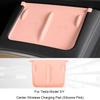 For Tesla Model 3/Y - Screen Silicone Protective Frame Wireless Charging Non-Slip Pad Card Limiter Silicone Cup Holder