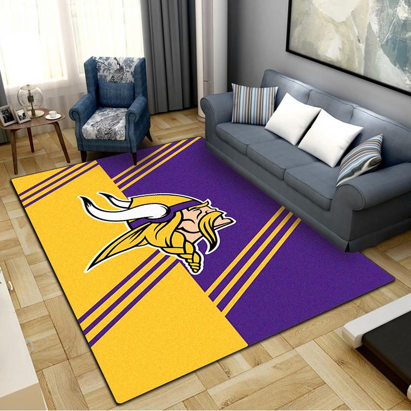 Minnesota Vikings Carpet Rug for Living Room Bedroom Home Sofa Decoration, Kids Play Non-slip Floor Mat