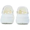 Crocs Crush Clog Baroque Pearl EVA Exquisite Simple Puff Shoes for men and women in white and silver