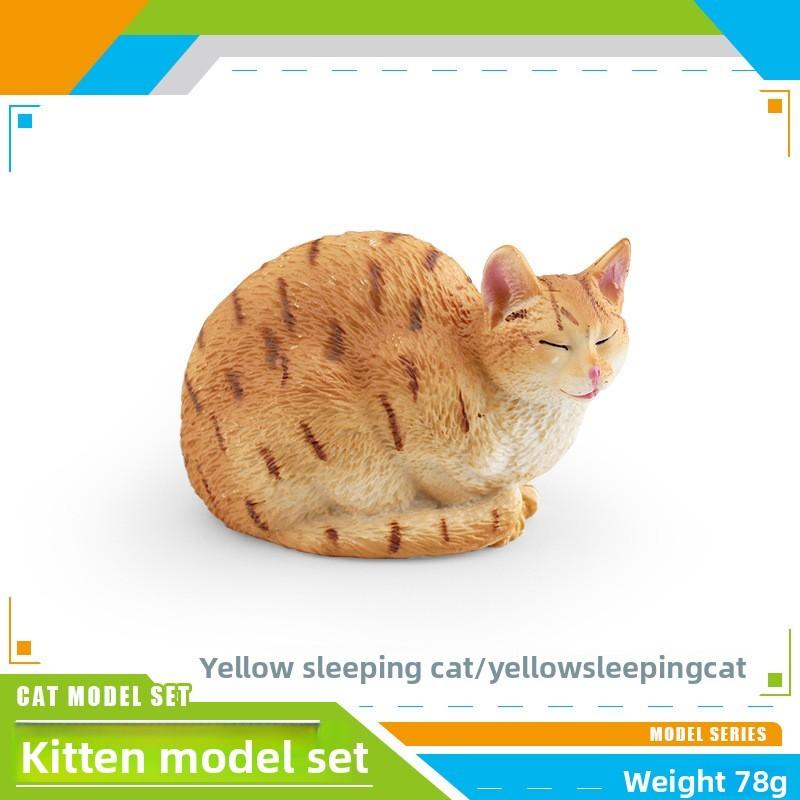 American Shorthair Pvc Cat Model Animal Toy Educational Display For Children