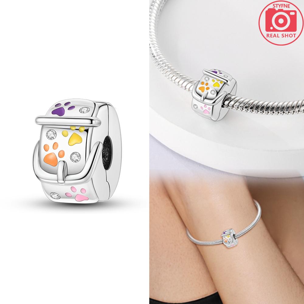 Elegant Exquisite Genuine Copper Charm Daisy Zircon Bead Stopper Safety Chain Fits Bangle Bracelets Jewellery Clip Gifts Women