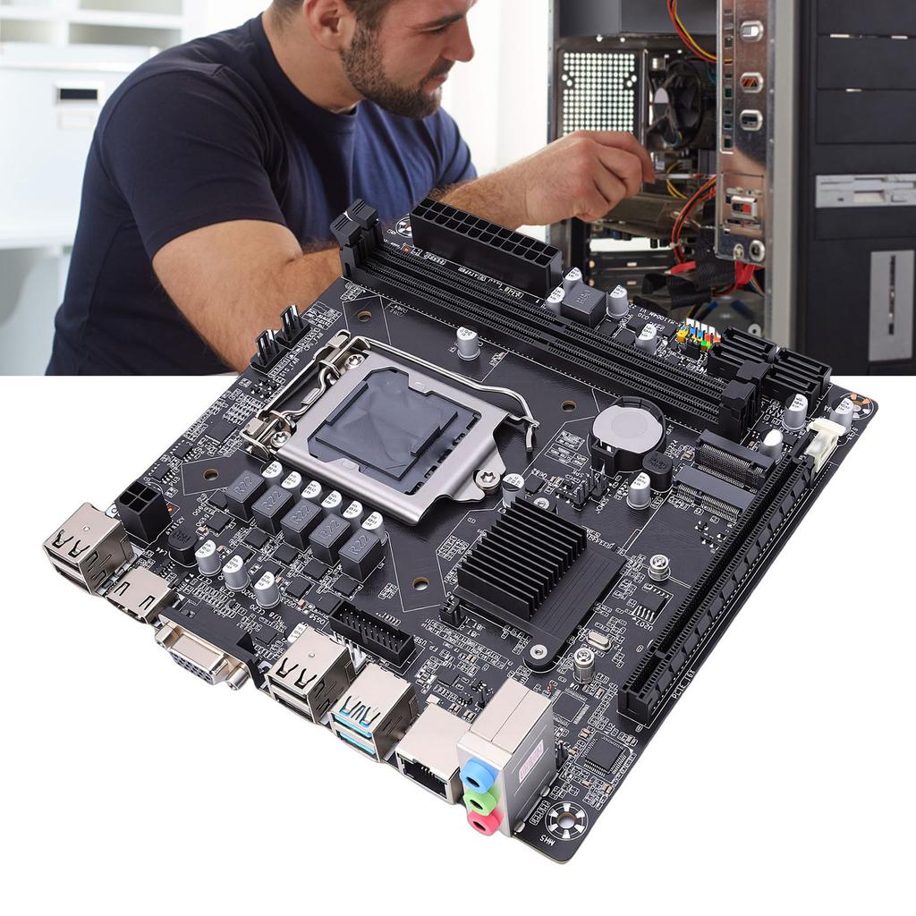 H110 Gaming Motherboard LGA 1151 Dual Channel DDR4 M.2 Nvme Serial ATA3.0 6Gb/s PCI E X16  -ITX Computer Mainboard Support for 6th 7th 8th Processo