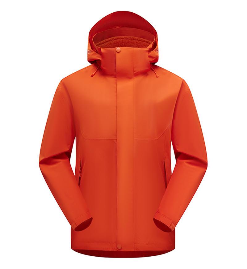 

Унисекс ветровка 3-в-1: Съемный, Ветрозащитный, Водонепроницаемый, Оранжевый Короткий Рукав для Занятий Спортом на Открытом Воздухе M