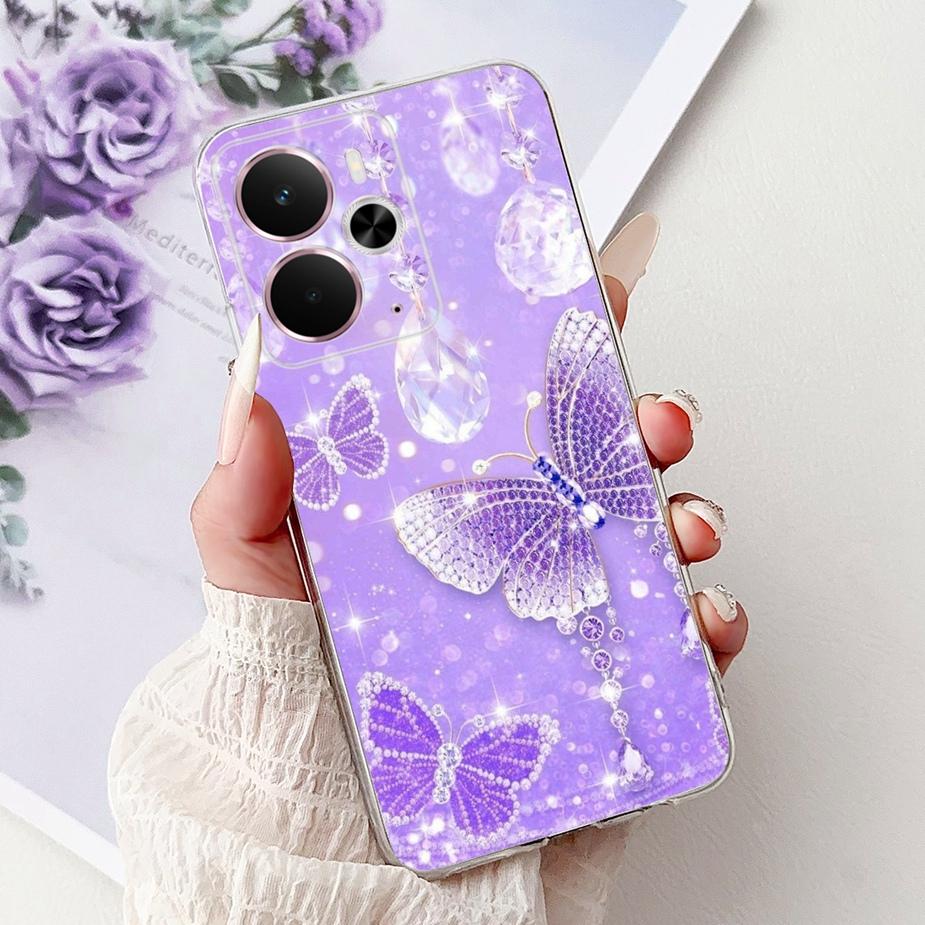 For Realme 14 5G Case RMX5075 Stylish Butterfly Painted Cover Silicone Case For Realme 14X 14 Realme14 T 14T 5G Soft Fundas Bags