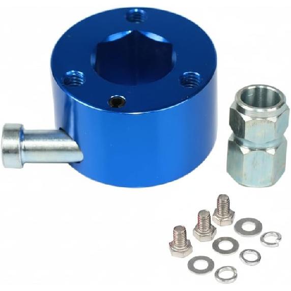 

Steering Wheel Quick Hub Aluminum Release Disconnect Hub Adapter Kit 3/4 Shaft Size синий