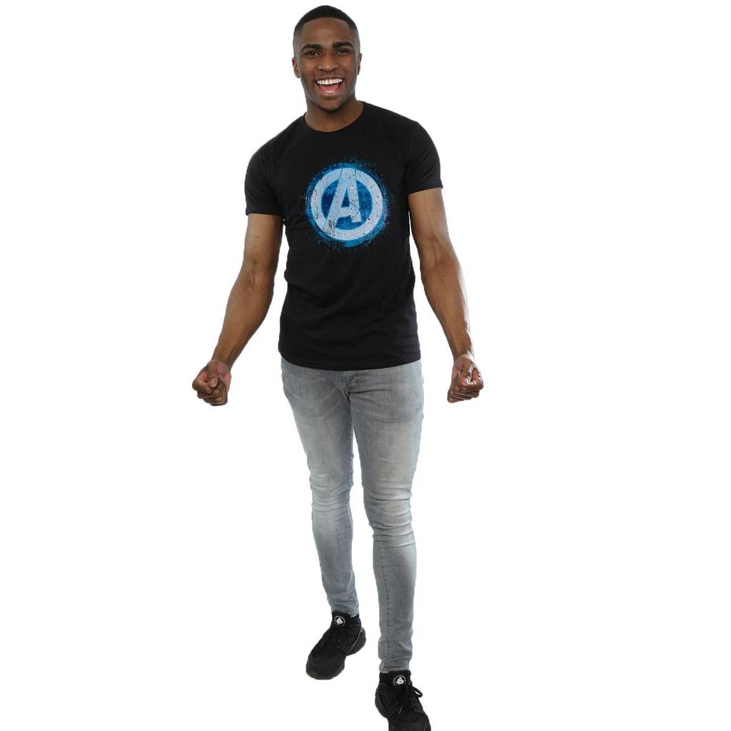 Marvel Mens Avengers Glowing Logo T-Shirt
