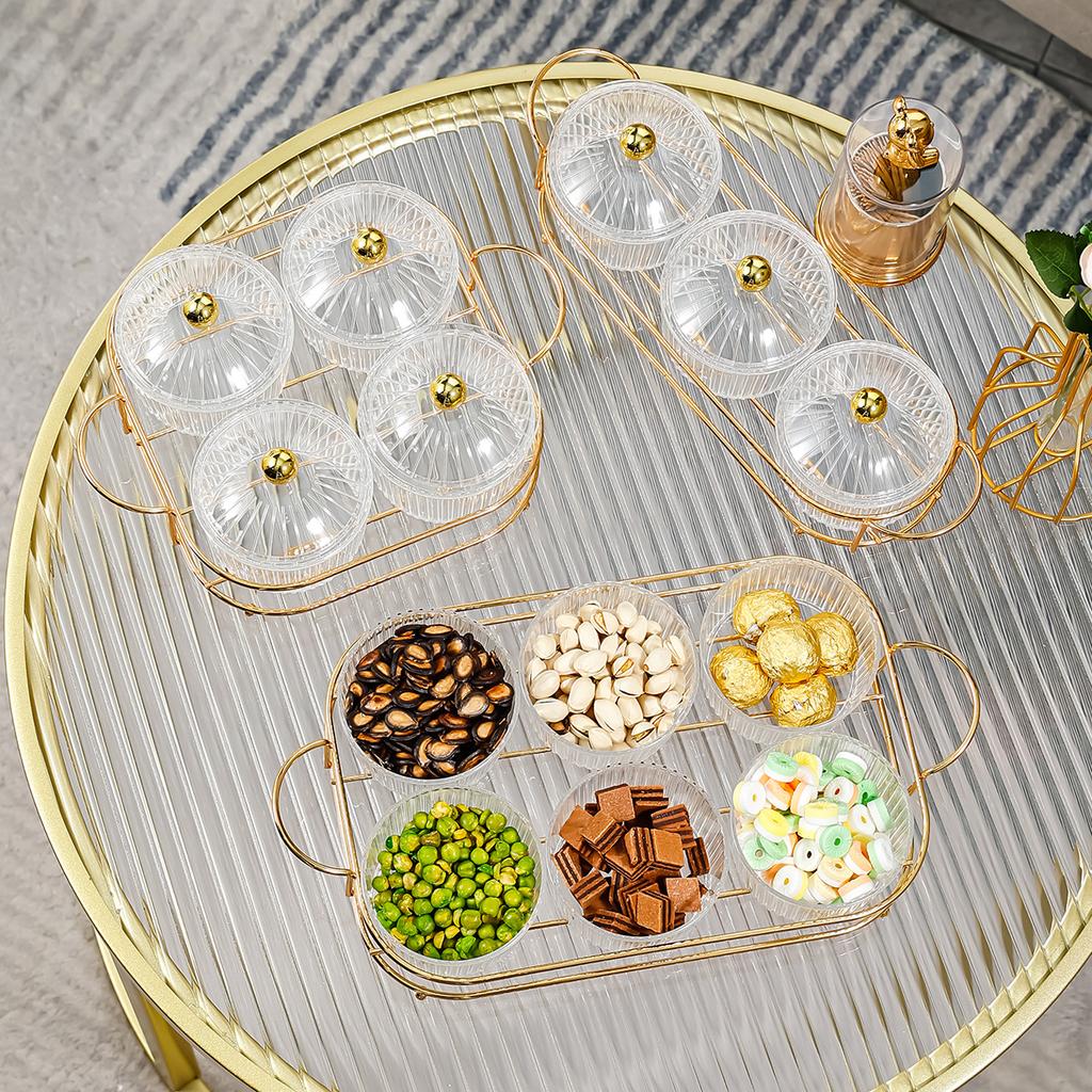 Fruit Plates  Home Living Room Tea Table  Snacks  Candy, Dessert  Nuts  Snacks  Four-grid Dried Fruit Plates