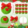 12 PCS Lemon Green Christmas Tree Ball Decorations, Soft Artificial Plush Ball Decorations, Christmas Home Ambiance Decoration