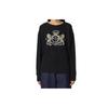 Polo SS23 Rhinestone Pendant Round Neck Pullover Sweatshirt Women Sweatshirt Black 200881925-001