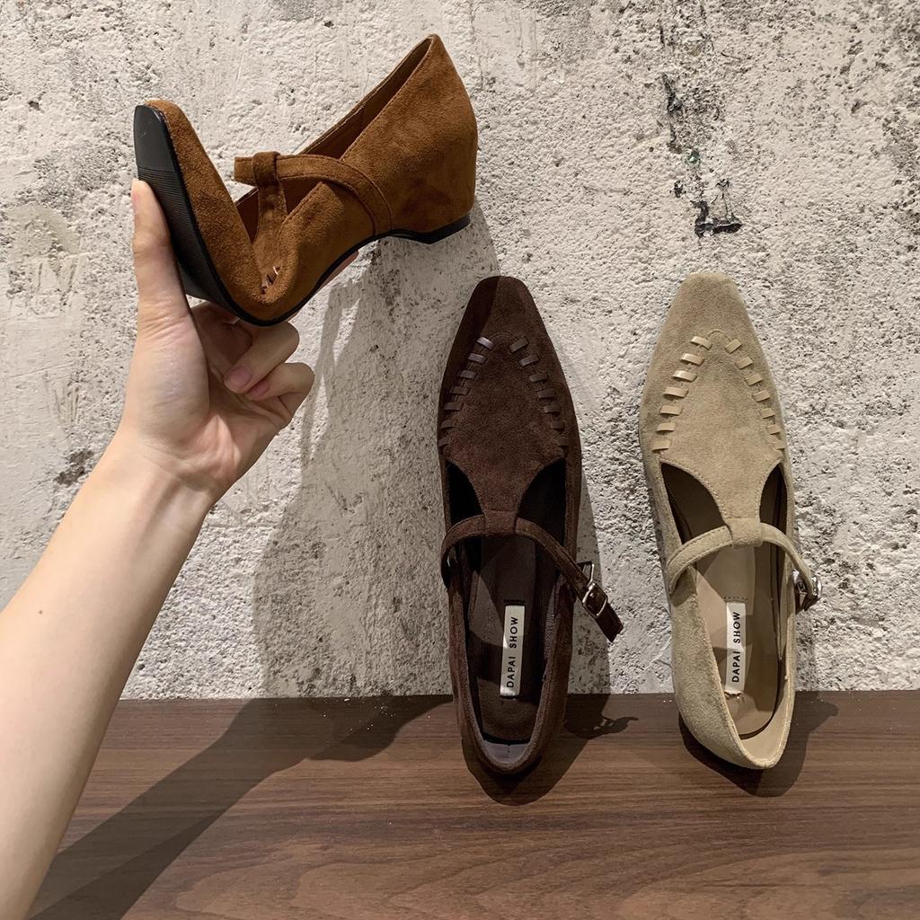 Inner height increase retro temperament single shoes women's shoes spring and autumn 2025 new models with skirt design Mary Jane shoes