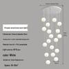 Modern Minimalist Moon Planet Staircase Pendant Chandelier for Duplex Villa Living Room