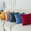 Throw Pillowcase Comfortable Washable Soft Solid Color High Elastic Decorative Square Nordic Style Art Velvet Sofa Cushion Case Home Decor