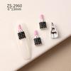 Romantic Red Lips Rhinestone Lipstick 3D Nail Art Decorations