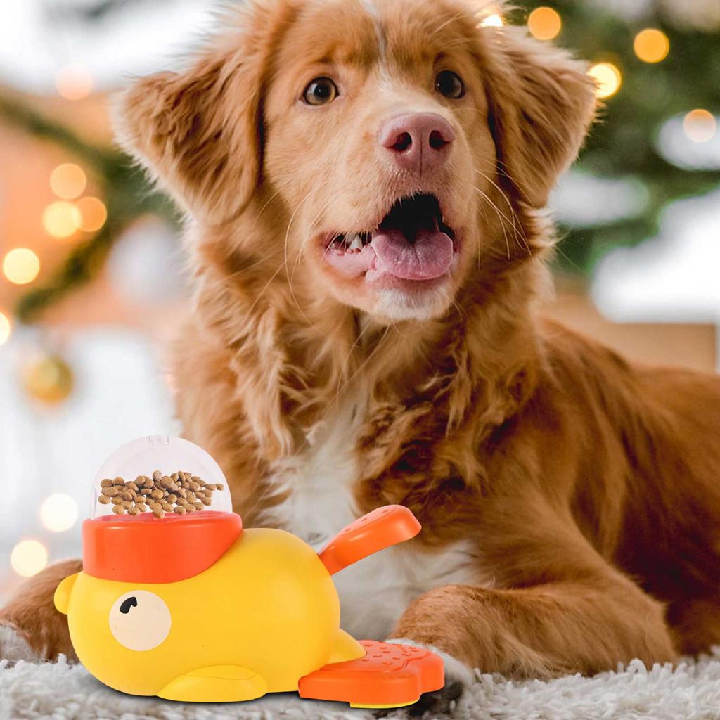 Little Yellow Ducks Pet Food Dispenser, Interactive Toy For Cats And Dogs, Automatic Feeder, Cats Toy
