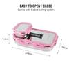 Insulated Stainless Steel Lunch Box For Work Or School With Veg Snack Box And Leak-Proof Lock In Elegant Pink Design