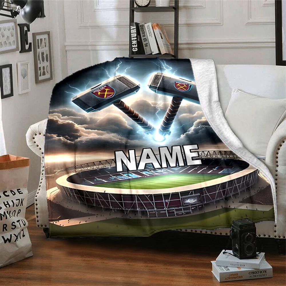 Custom Name Olympiacos FC Crest blanket for Couch & Bed, Plush Cozy Fuzzy Blanket Super Soft & Warm Blankets for Fall and Winter. 0908256
