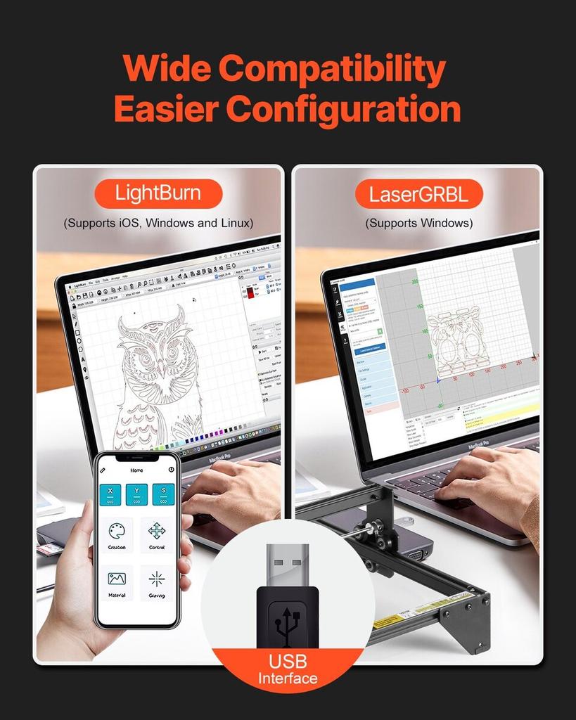 Laser Engraver Laser Engraving Machine 10W Compressed Spot Eye Protection