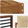 Outdoor Sofa Set 6 pcs Natural and Beige Solid Acacia Wood