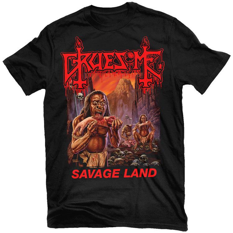 GRUESOME Savage Land T-Shirt NEW! Relapse Records TS4389 Unisex T-Shirt L