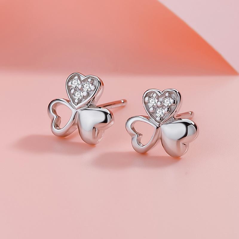 

925 Sterling Silver Earrings Zircon Flower for Women Luxury Wedding Jewelry Elegant Female Accessories Fashion Gift