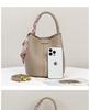 Women's Versatile Small Tote: This Year's Trendy Genuine Leather Crossbody Commuter Bucket Handbag