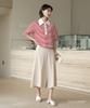 Ppaeppae 3/4 Wide Back Elastic Waist Skirt Pants