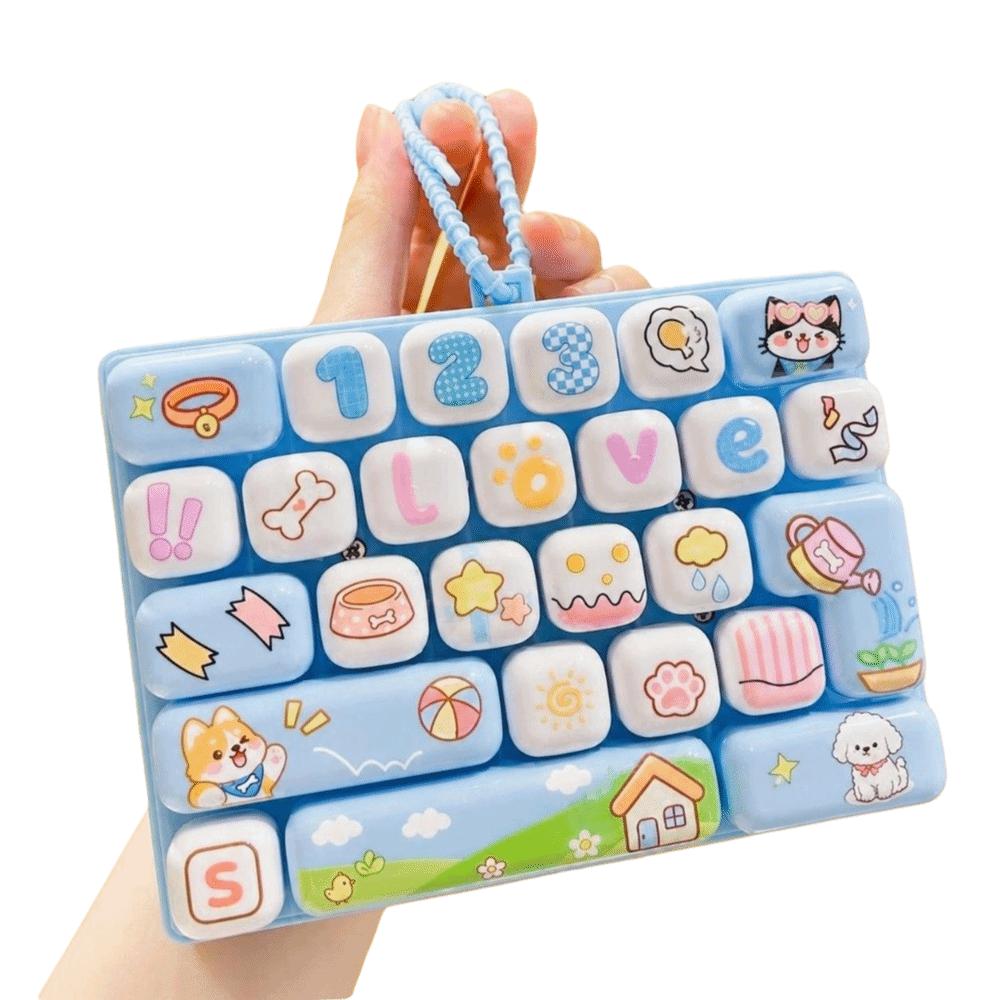 Cartoon Mechanical Keyboard Toy Hanging Keycap Clicker Toy Cute Bag Pendant  Bag Charm