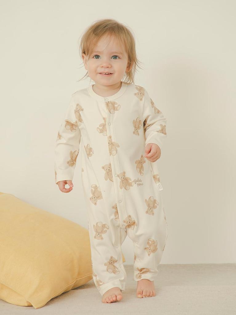 Gelato Pique Baby Long Sleeve Romper PBCO259087 BEG 80